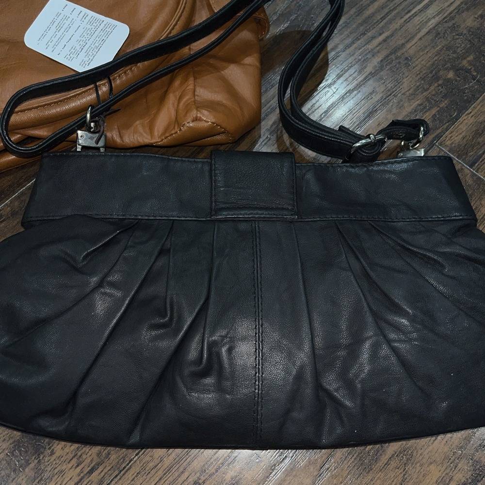 Lot of 3 Leather Handbags Made in India Boutique Closure NWT Purse Set - Picture 5 of 13